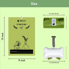 Dog Poop Waste Bags with Dispenser and Leash Tie, 9