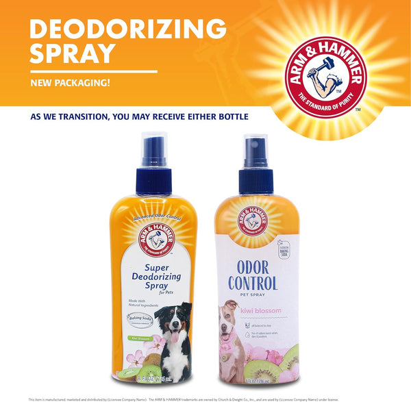 for Pets Super Deodorizing Spray for Dogs | Best Odor Eliminating Spray for All Dogs & Puppies | Fresh Kiwi Blossom Scent That Smells Great, 8 Ounces