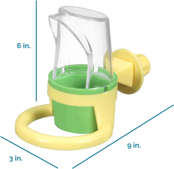 Pet Bird Cage Clean Cup Feeder & Water Cup Bird Accessory, Small (Assorted Colors)