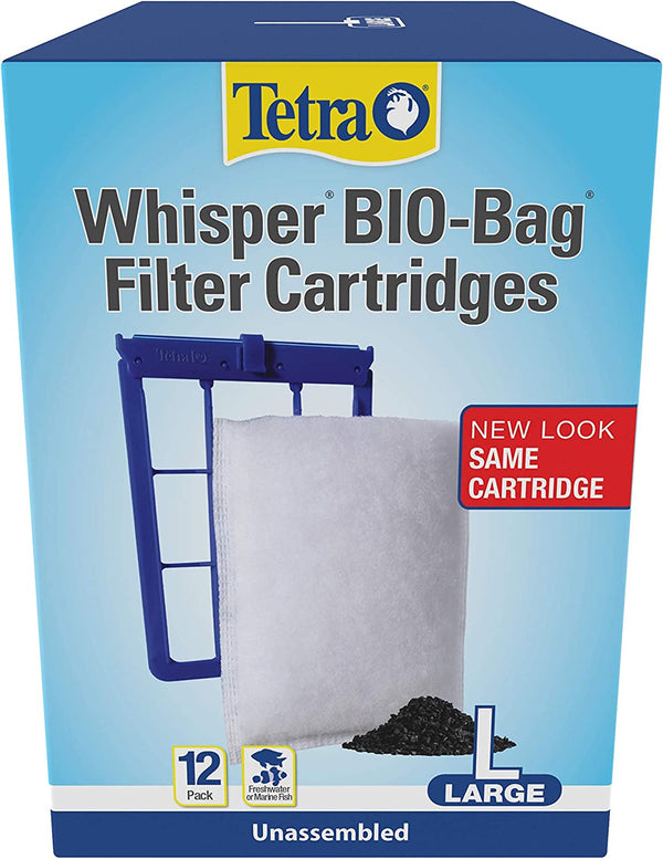 Whisper Bio-Bag Filter Cartridges for Aquariums - Unassembled BLUE Large