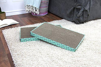 XL Wide Corrugate Cat Scratchers 3 Pieces, Cat Scratching, Cat Scratch Pad, Door Clips, Furniture Protectors from Cat Scratching