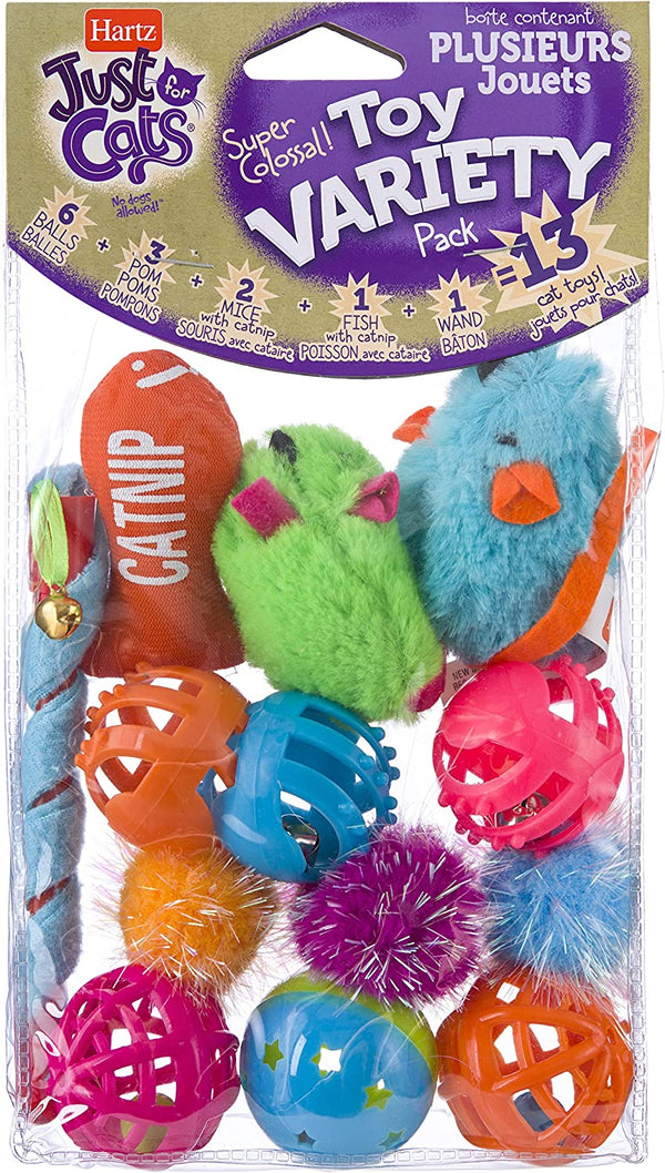 Just for Cats Toy Variety Pack - 13 Piece, All Breed Sizes