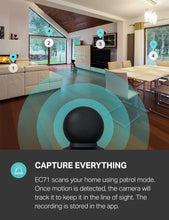 2023 New Indoor Pan-Tilt Security Camera, 1080P HD Dog Camera W/Night Vision, Motion Detection for Baby & Pet Monitor, Cloud & SD Card Storage, Works W/Alexa & Google Home, 2.4G Wifi (EC71)