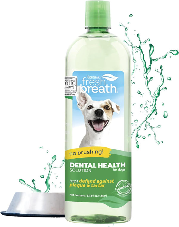 Fresh Breath Original | Dog Oral Care Water Additive | Dog Breath Freshener Additive for Dental Health | VOHC Certified | Made in the USA | 33.8 Oz.