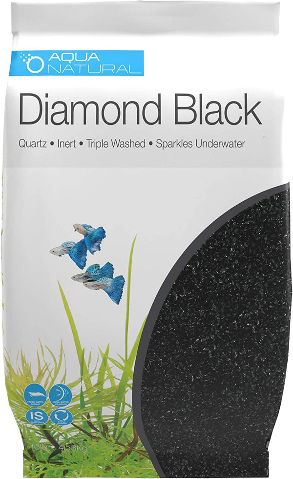 Diamond Black 10Lb, Premium Gravel and Substrate for Aquariums, Fish Tanks and Terrariums, 1-2Mm