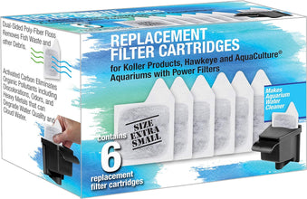 Replacement Filter Cartridges - XS, 6 Count (Pack of 1), White