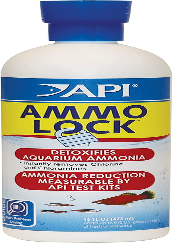 AMMO-LOCK Freshwater and Saltwater Aquarium Ammonia Detoxifier 16-Ounce Bottle