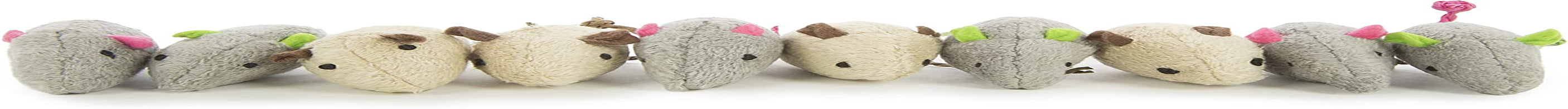 Skitter Critters Value Pack Catnip Cat Toys - Gray/Cream, Set of 10