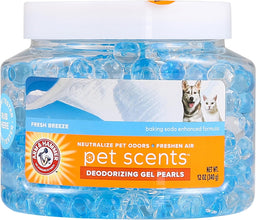 for Pets Air Care Pet Scents Deodorizing Gel Beads in Fresh Breeze | 12 Oz Pet Odor Neutralizing Gel Beads with Baking Soda | Air Freshener Beads for Pet Odor Elimination (FF12689)