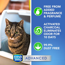 Clumping Cat Litter, Unscented, Advanced Long Lasting Odor Control Kitty Litter with Activated Charcoal, 37 Lb