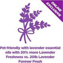 Forever Fresh Clumping Cat Litter Lavender, Multicat 18Lb with 20% More Lavender Freshness, Pet Friendly with Essential Oils