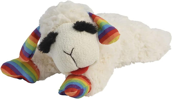 Rainbow Lamb Chop Plush Dog Toy, Medium, 10.5"