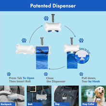 Dog Poop Waste Bags with Dispenser and Leash Tie, 9