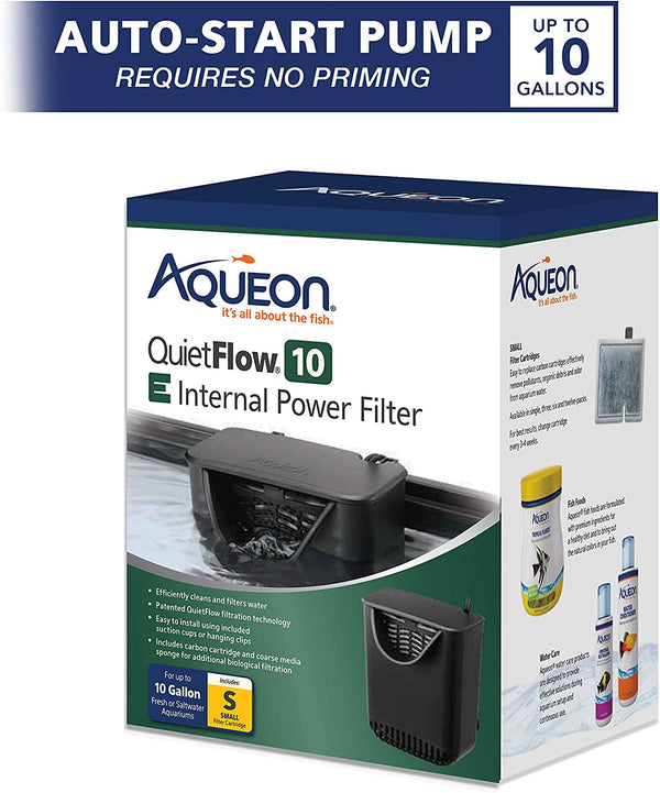 Quietflow 10 E Internal Aquarium Fish Tank Power Filter, Small, for up to 10 Gallon Fish Tanks