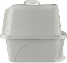 Pets Odor Control Large Enclosed Cat Litter Box, Hooded, Pearl, CP6