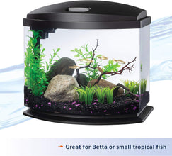 LED Minibow Small Aquarium Fish Tank Kit with Smartclean Technology, Black, 5 Gallon