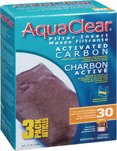 A1382 Activated Carbon Insert, 30-Gallon Aquariums, White, 3-Pack